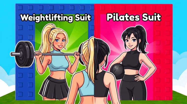 Tangkapan layar Would You Rather: Gym Outfit Tower