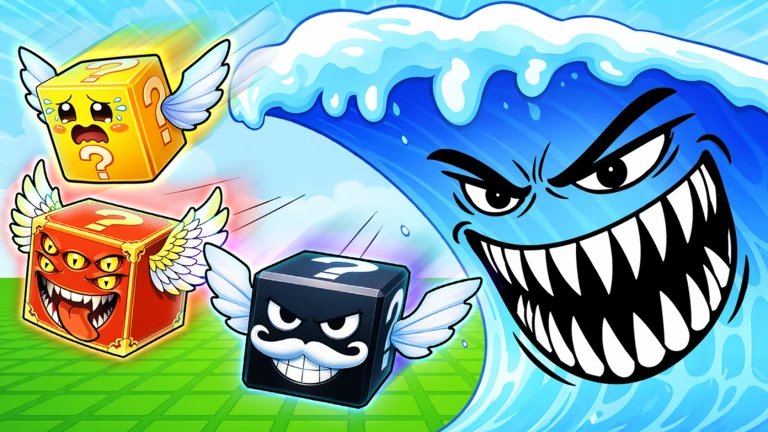 Tsunami Escape For Lucky Blocks screenshot